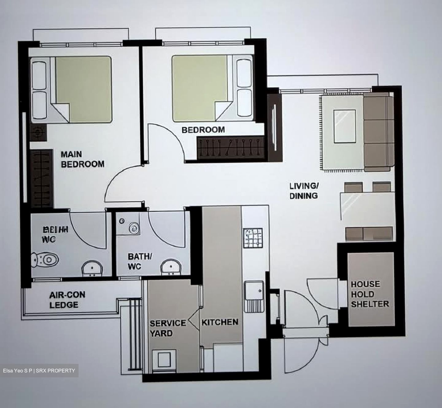 Blk 327C Punggol Vue (Punggol), HDB 3 Rooms #580917031